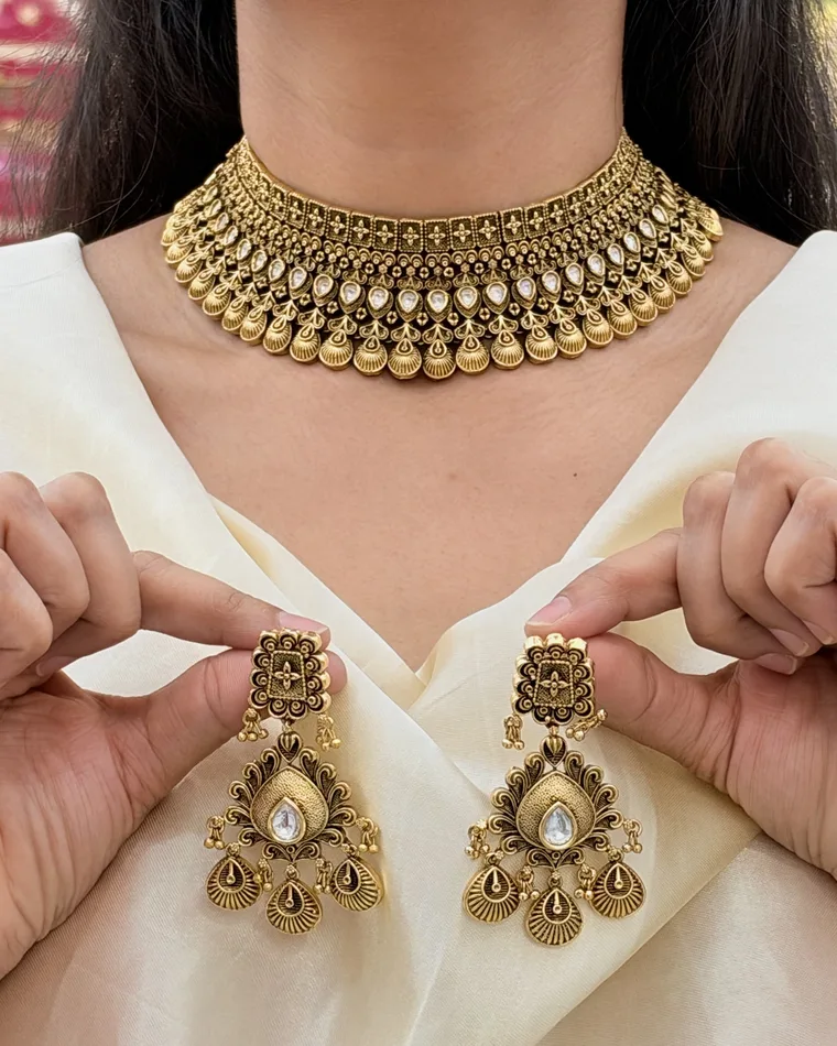 Earrings with maang tikka at Patiala Fashion Calgary