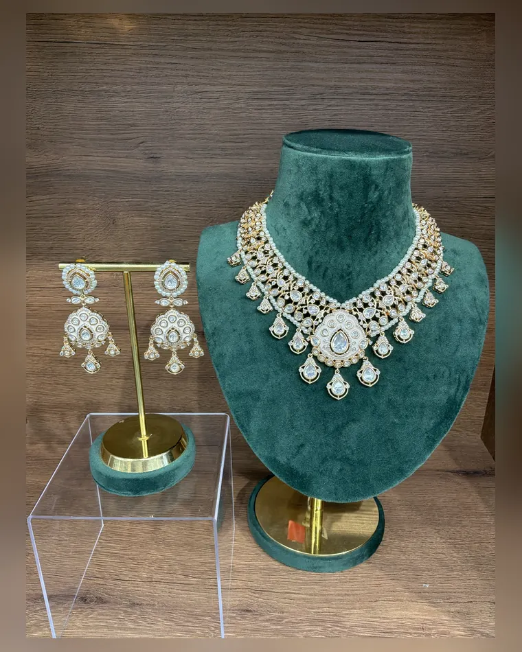 Long necklace set at Patiala Fashion Calgary
