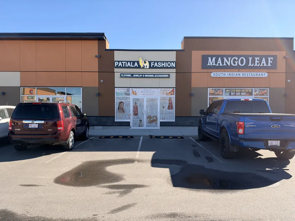 Patiala Fashion Calgary storefront at Jacksonport Plaza, 4058 109 Ave NE Calgary — Punjabi clothing and jewelry boutique